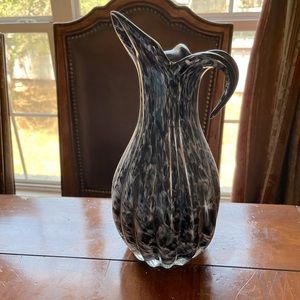 Beautiful Blue Hues Vase with Petal-Like Features